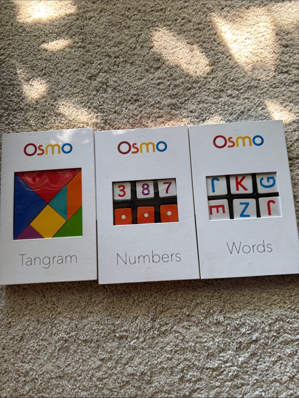 Tangram, Numbers & Words Learning Game Set - Multicolor